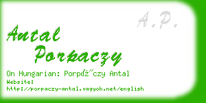 antal porpaczy business card